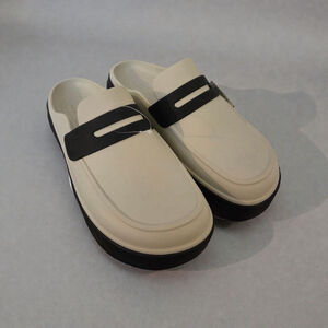 Women's Crocs Beige & Black Mules & Clogs